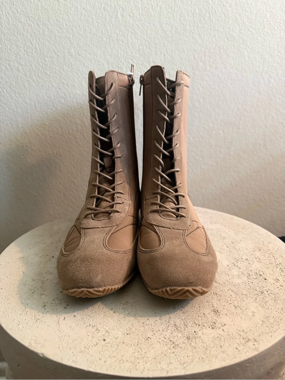 Lace-up Mango Teen Big Kids Boxing Boots- Tan